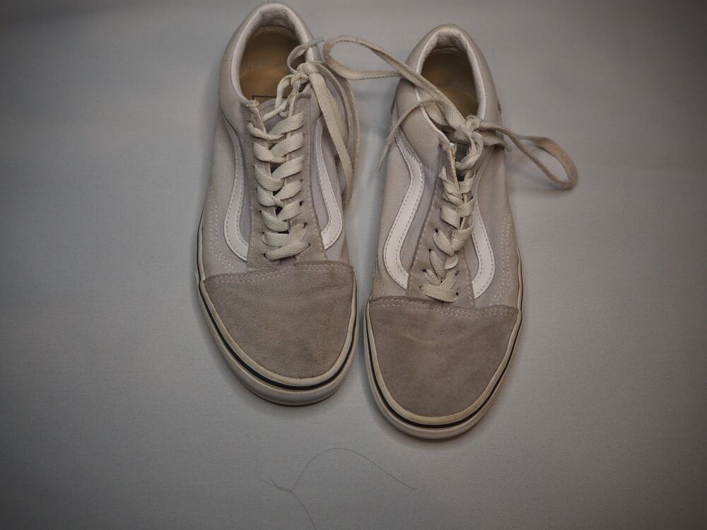 Vans Old Skool Sneakers Gray White Canvas Suede Low Top Shoes Unisex Mens 5.5